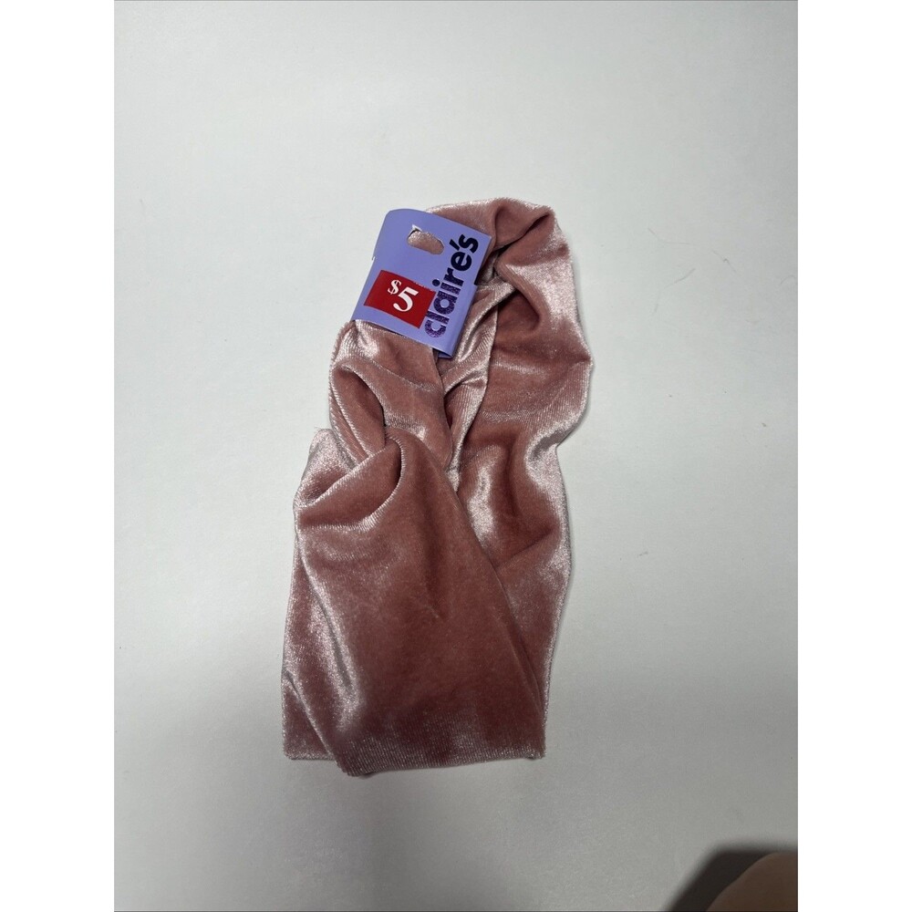 Velvet Twist Style Turban Headband Pink, Stretchable,Claire’s